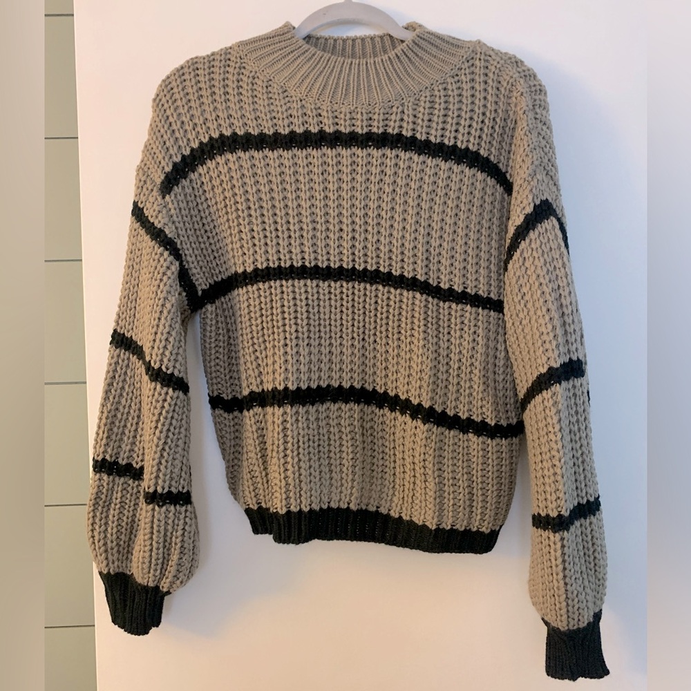 Fall Striped Knit Sweater